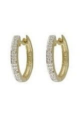 superb teeny 18kt yellow gold diamond children's earrings
